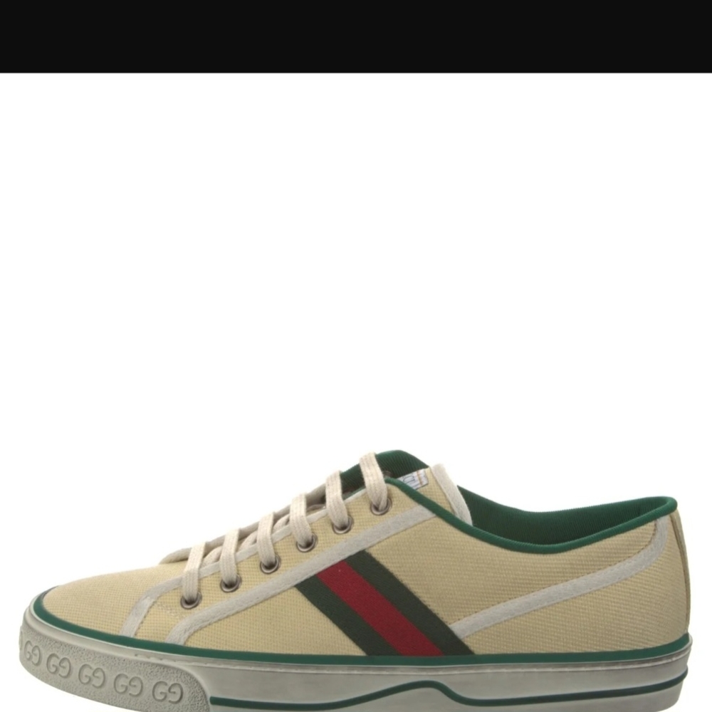 Gucci Womens Beige Canvas Sneakers